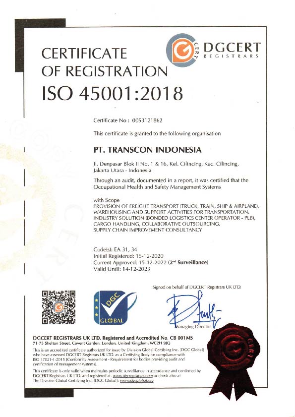 Sertifikasi ISO 45001 : 2018